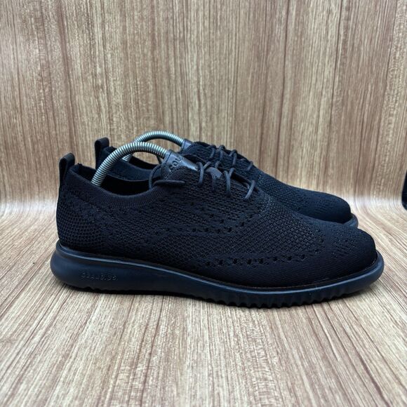 Cole Haan Men's 2.Zerogrand Laser Wingtip Oxford Black C28527 Size 9 M NEW - Picture 1 of 8